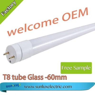 Lámpara LED fluorescente de iluminación de tubo T8 9W 60mm 850lm